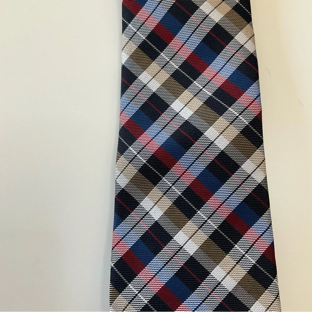 Ben Sherman Plaid Silk Blend Tie